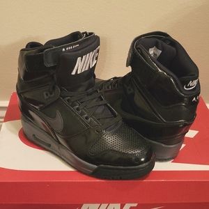 Nike Air Revolution Sky High black and grey -us women's 7.5 wedge sneakers